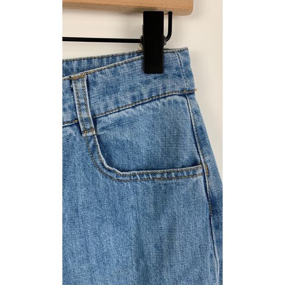 Princess Highway Womens Floral Embroidered Blue Denim Lindy Jeans AU 8 US Size 4 - Picture 5 of 10